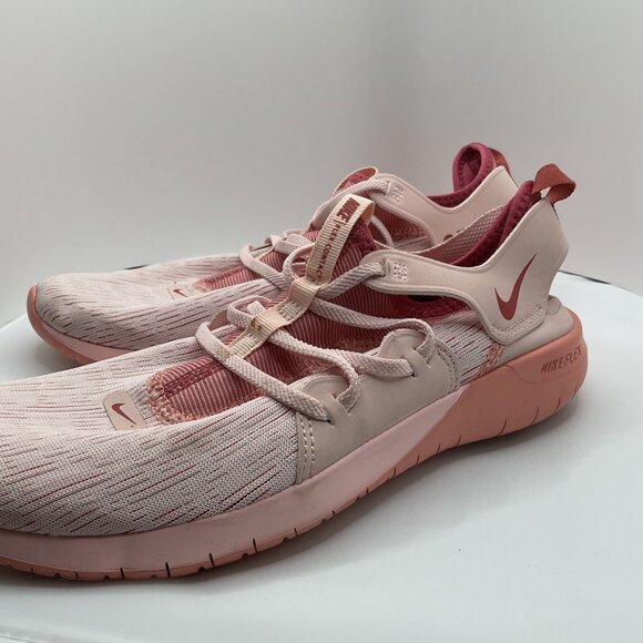 Nike Free Run Flyknit 2018 Womens Running Shoes US 9 Pink/Red Lightweight Breath - Picture 3 of 5